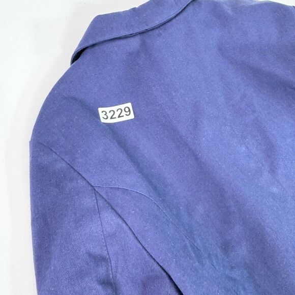 Paul Frank Jacket Blazer Womens Large Navy Blue Preppy Y2K Monkey Logo Patch - Picture 9 of 9